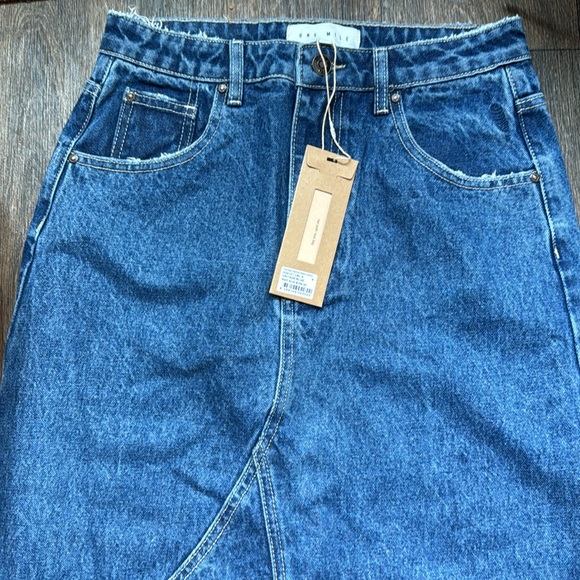 ONE MILE HARLEY DENIM MAXI SKIRT - Picture 3 of 7